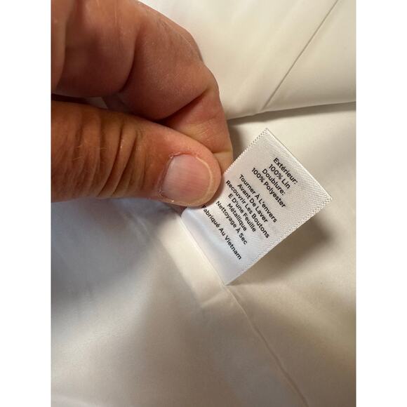 TALBOTS 100% White Linen Blazer/Jacket size women's 16, silver buttons - Picture 10 of 11